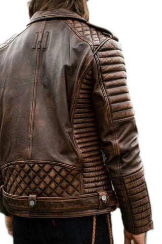 Decrum Hooded Leather Jacket Men - Bomber Leather Jackets For Men With Removable Hood