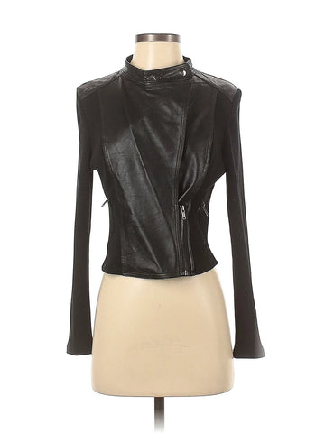 Black Leather/Sweater Jacket,  Beautiful