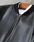 Black Leather Jacket Men Flight/Bomber Pure Lambskin  Customize